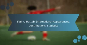 Fadi Al-Hattab: International Appearances, Contributions, Statistics