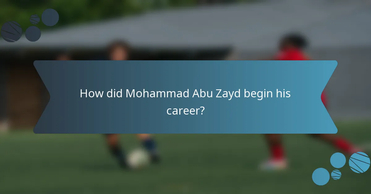 How did Mohammad Abu Zayd begin his career?