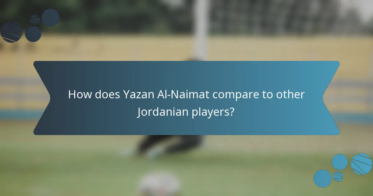 How does Yazan Al-Naimat compare to other Jordanian players?
