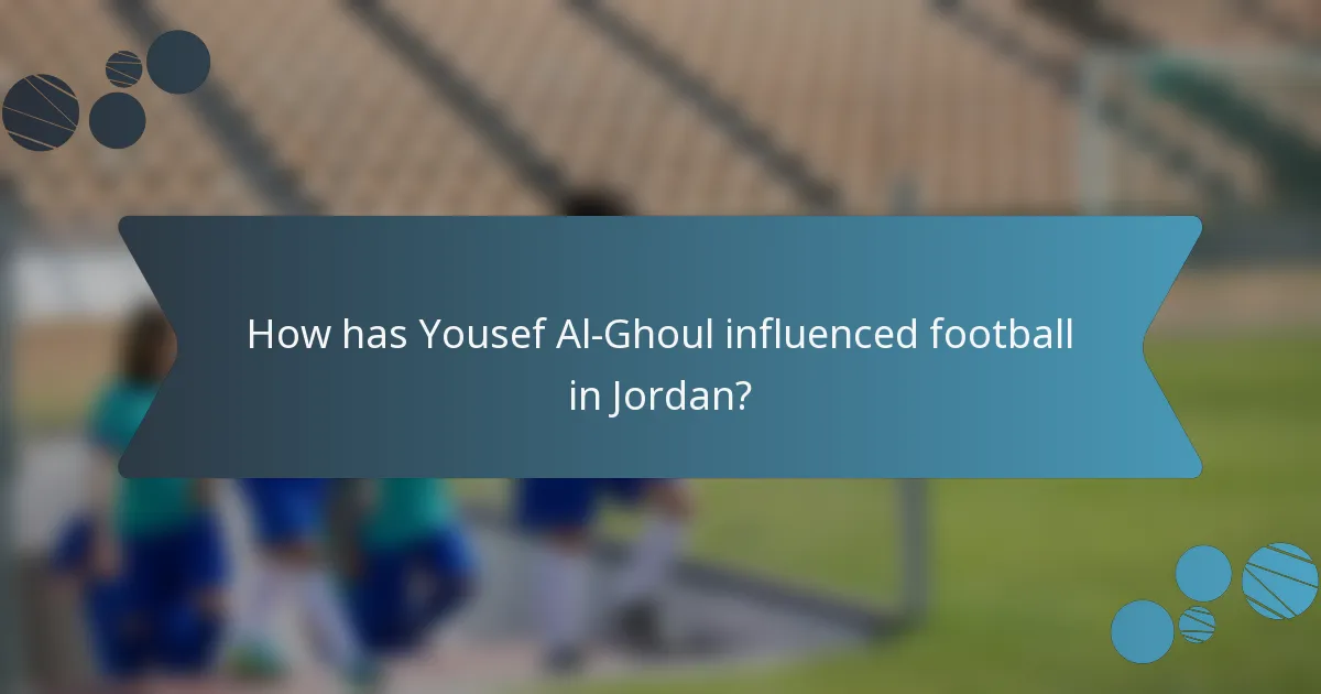 How has Yousef Al-Ghoul influenced football in Jordan?