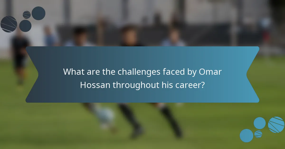 What are the challenges faced by Omar Hossan throughout his career?
