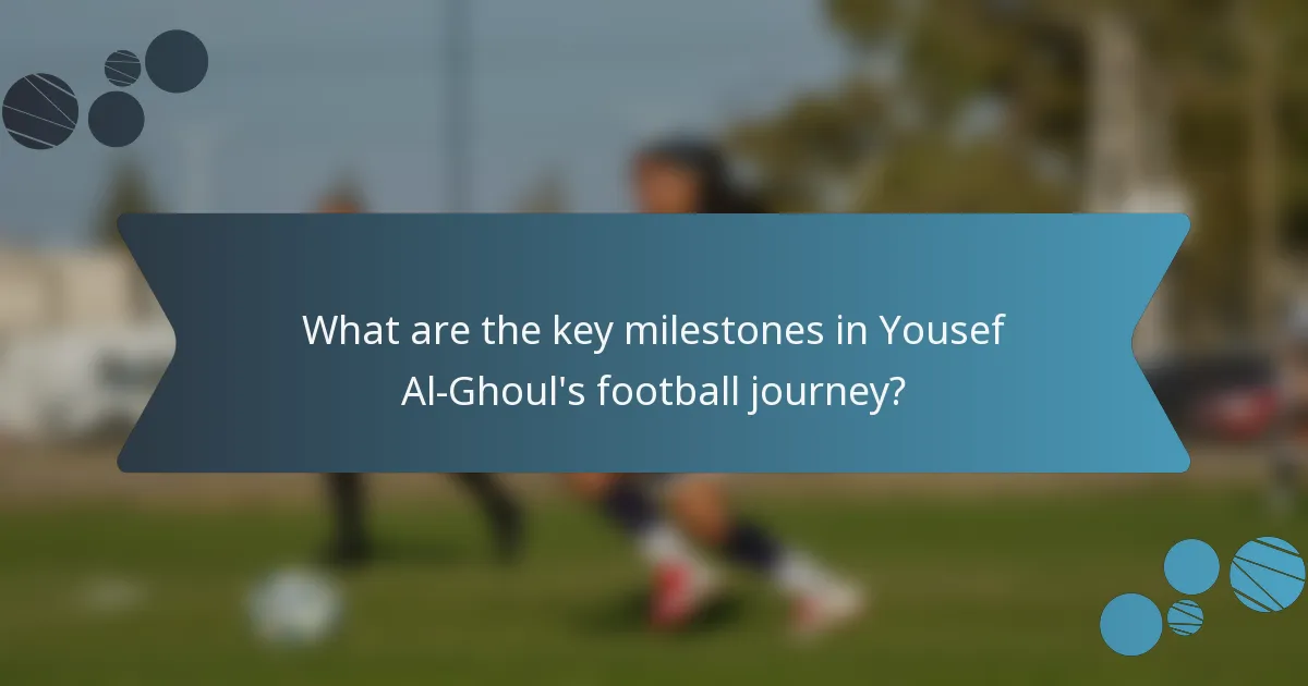 What are the key milestones in Yousef Al-Ghoul's football journey?