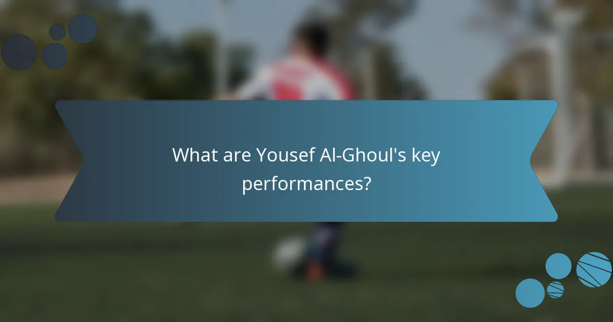 What are Yousef Al-Ghoul's key performances?