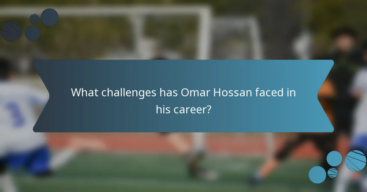 What challenges has Omar Hossan faced in his career?