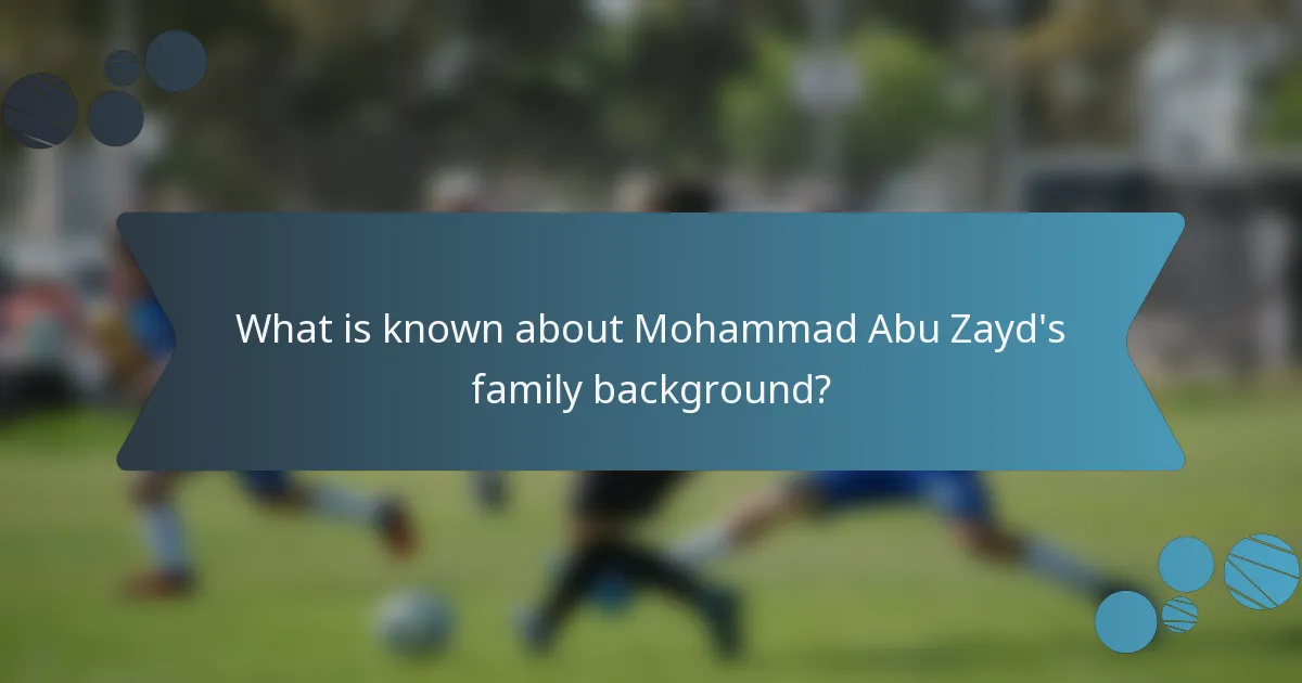 What is known about Mohammad Abu Zayd's family background?