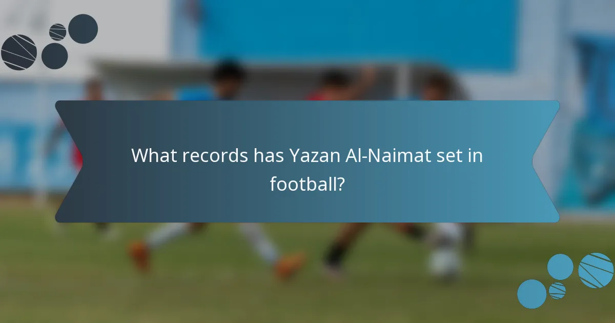 What records has Yazan Al-Naimat set in football?