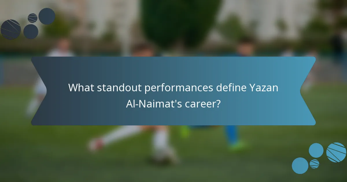 What standout performances define Yazan Al-Naimat's career?
